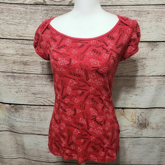 Fender Guitar Babydoll Shirt Size Medium - Picture 9 of 11